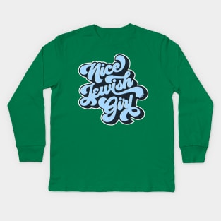 Nice Jewish Girl Retro Kids Long Sleeve T-Shirt